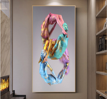 Load image into Gallery viewer, Arna's Luxury Painting Collection - Abstract Metal Figure Statue Modern Man Sculpture