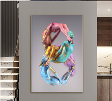 Load image into Gallery viewer, Arna's Luxury Painting Collection - Abstract Metal Figure Statue Modern Man Sculpture