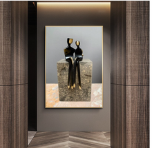 Load image into Gallery viewer, Arna's Luxury Painting Collection - Abstract Metal Figure Statue Modern Man Sculpture