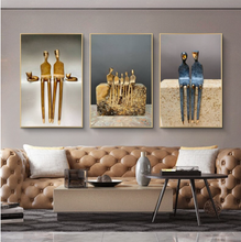 Load image into Gallery viewer, Arna's Luxury Painting Collection - Abstract Metal Figure Statue Modern Man Sculpture