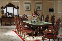 Load image into Gallery viewer, "Arna Royal Victorian Collection" Luxury Plus Furniture - Exquisite Dining Table & Chairs x8 Marble