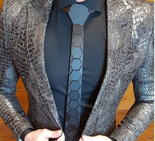 Load image into Gallery viewer, Designer Business Tie - 7 Colours - Mirror Plexiglass Hexagonal Business Gift