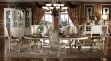 Load image into Gallery viewer, "Arna Royal Victorian Collection" Luxury Plus Furniture - Exquisite Marble 2.4m Dining Table & 8 Chairs