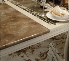 Load image into Gallery viewer, "Arna Royal Victorian Collection" Luxury Plus Furniture - Exquisite Marble 2.4m Dining Table & 8 Chairs