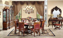Load image into Gallery viewer, "Arna Royal Victorian Collection" Luxury Plus Furniture - Exquisite Antique Dining Table & Chairs x8