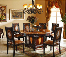 Load image into Gallery viewer, "Arna Royal Victorian Collection" Luxury Plus Furniture - Exquisite Antique Dining Table 1.4m & Chairs x6