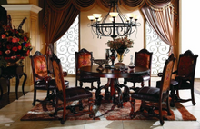 Load image into Gallery viewer, "Arna Royal Victorian Collection" Luxury Plus Furniture - Exquisite Round Dining Table 1.35m & Chairs x6