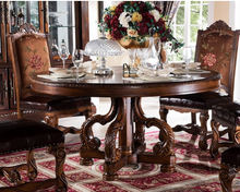 Load image into Gallery viewer, "Arna Royal Victorian Collection" Luxury Plus Furniture - Exquisite Round Dining Table 1.35m & Chairs x6