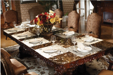 Load image into Gallery viewer, "Arna Royal Victorian Collection" Luxury Plus Furniture - Exquisite French Dining Table & Chairs x8 Marble