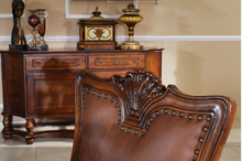 Load image into Gallery viewer, "Arna Royal Victorian Collection" Luxury Plus Furniture - Exquisite Antique Dining Table & Chairs x6 Marble