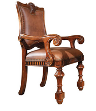 Load image into Gallery viewer, "Arna Royal Victorian Collection" Luxury Plus Furniture - Exquisite Antique Dining Table & Chairs x6 Marble