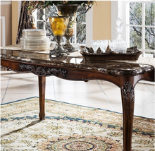 Load image into Gallery viewer, "Arna Royal Victorian Collection" Luxury Plus Furniture - Exquisite Royal Antique Dining Table & Chairs x6 Marble