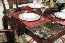 Load image into Gallery viewer, "Arna Royal Victorian Collection" Luxury Plus Furniture - Exquisite Royal Antique Dining Table & Chairs x6 Marble