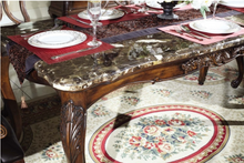Load image into Gallery viewer, "Arna Royal Victorian Collection" Luxury Plus Furniture - Exquisite Royal Antique Dining Table & Chairs x6 Marble