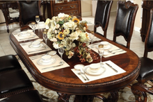 Load image into Gallery viewer, "Arna Royal Victorian Collection" Luxury Plus Furniture - Exquisite Rosewood Dining Table Marble & Chairs x8