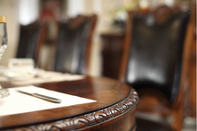 Load image into Gallery viewer, "Arna Royal Victorian Collection" Luxury Plus Furniture - Exquisite Rosewood Dining Table Marble & Chairs x8