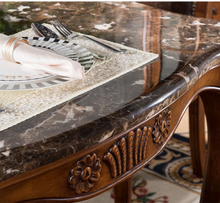 Load image into Gallery viewer, "Arna Royal Victorian Collection" Luxury Plus Furniture - Exquisite Classic Dining Table Marble & Chairs x6