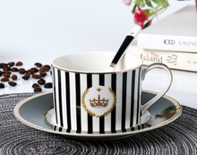 Load image into Gallery viewer, "Arna Lisa" Royal Collection - Luxury British Set of 6 Bone China Cup And Saucer - High Quality