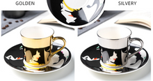 Load image into Gallery viewer, "Arna Lisa" Royal Collection - Modern Luxury Mirror Set of 6 Bone China Cup And Saucer - High Quality