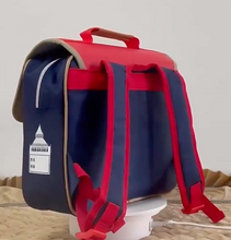 Load image into Gallery viewer, "Arna's Designer School Bags" New Product! British Tartan Red Primary Flip Large-capacity Bag