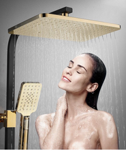 Load image into Gallery viewer, "Arna" Collection - Modern Rainfall Shower Head Mixer Set with thermostat