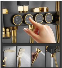 Load image into Gallery viewer, "Arna" Collection - Modern Rainfall Shower Head Mixer Set with thermostat
