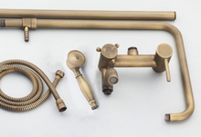 Load image into Gallery viewer, "Arna" Collection - Antique Brass Shower Head Mixer Set Combo