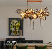 Load image into Gallery viewer, "Arna's Luxury Collection" Chandelier 120cm x 43cm Luxury Blown Glass