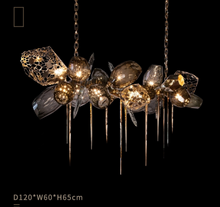Load image into Gallery viewer, "Arna's Luxury Collection" Chandelier 120cm x 43cm Luxury Blown Glass