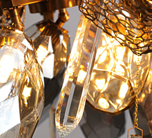 Load image into Gallery viewer, "Arna's Luxury Collection" Chandelier 120cm x 43cm Luxury Blown Glass