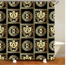 Load image into Gallery viewer, Luxury 3D Golden Collection Shower Curtain Waterproof Bath Curtain Washable Cloth