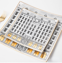 Load image into Gallery viewer, "Arna Lisa" Royal Collection - Luxury 24 Piece Bone China Dinnerware for 6 Gold/Silver