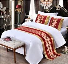 Load image into Gallery viewer, "Arna Royal LUXURY Collection" Hotel Quality Bed Runner/Scarf & 2 Cushion Covers - Many Colours