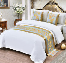 Load image into Gallery viewer, "Arna Royal LUXURY Collection" Hotel Quality Bed Runner/Scarf & 2 Cushion Covers - Many Colours