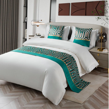 Load image into Gallery viewer, "Arna Royal LUXURY Collection" Hotel Quality Bed Runner/Scarf & 2 Cushion Covers - Many Colours