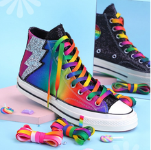 Load image into Gallery viewer, Colourful Rainbow Shoe Laces - Many Colours/Sizes - NEW ARRIVAL