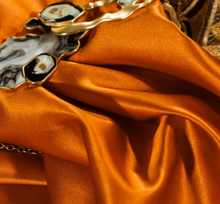 Load image into Gallery viewer, "Arna Lisa" Royal Collection - Luxury Golden Satin Egyptian Cotton Silky Soft Bedding Set- Queen 10 Piece