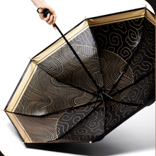 Load image into Gallery viewer, "Arna Collection" Luxury Umbrella - Black & Gold Highest Quality