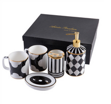 Load image into Gallery viewer, "Arna Lisa" Royal Collection - Luxury Ceramic 5 Piece Bathroom Set - Many Styles