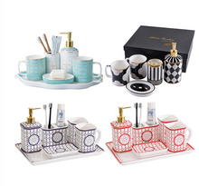Load image into Gallery viewer, "Arna Lisa" Royal Collection - Luxury Ceramic 5 Piece Bathroom Set - Many Styles