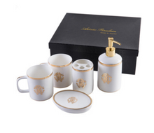 Load image into Gallery viewer, "Arna Lisa" Royal Collection - Luxury Ceramic 5 Piece Bathroom Set - Many Styles BOXED