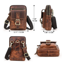 Load image into Gallery viewer, "Legend Collection" - New Men's Genuine Leather Shoulder/Cross Body/Belt Bag Horse/Cowhide FREE ENGRAVING PERSONALISE