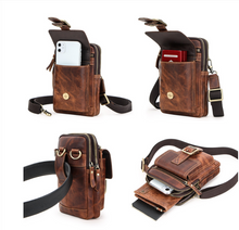 Load image into Gallery viewer, "Legend Collection" - New Men's Genuine Leather Shoulder/Cross Body/Belt Bag Horse/Cowhide FREE ENGRAVING PERSONALISE
