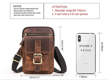 Load image into Gallery viewer, "Legend Collection" - New Men's Genuine Leather Shoulder/Cross Body/Belt Bag Horse/Cowhide FREE ENGRAVING PERSONALISE