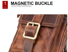 Load image into Gallery viewer, "Legend Collection" - New Men's Genuine Leather Shoulder/Cross Body/Belt Bag Horse/Cowhide FREE ENGRAVING PERSONALISE