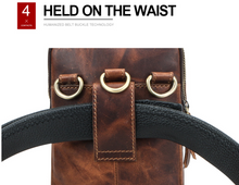 Load image into Gallery viewer, "Legend Collection" - New Men's Genuine Leather Shoulder/Cross Body/Belt Bag Horse/Cowhide FREE ENGRAVING PERSONALISE