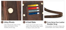 Load image into Gallery viewer, "Legend Collection" - New Men's Genuine Leather Cross Body Horse/Cowhide FREE ENGRAVING PERSONALISE
