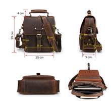 Load image into Gallery viewer, "Legend Collection" - New Men's Genuine Leather Shoulder/Messenger Bag Horse/Cowhide FREE ENGRAVING PERSONALISE
