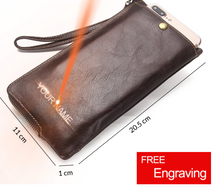 Load image into Gallery viewer, "Legend Collection" - New Men's Genuine Leather Wallet Horse/Cowhide FREE ENGRAVING PERSONALISE