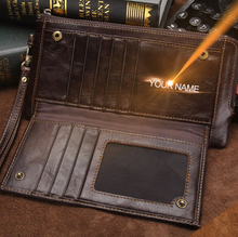 Load image into Gallery viewer, "Legend Collection" - New Men's Genuine Leather Wallet Horse/Cowhide FREE ENGRAVING PERSONALISE
